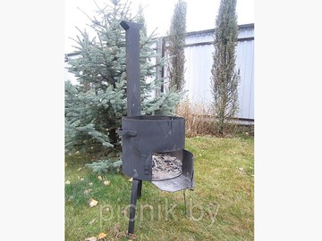 Печь для казана 8-10 литров с трубой 340-h350/3мм Picnik
