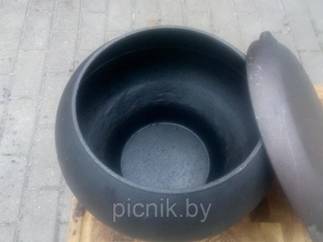 Белорусский чугунок 6 литров с крышкой для русской печи